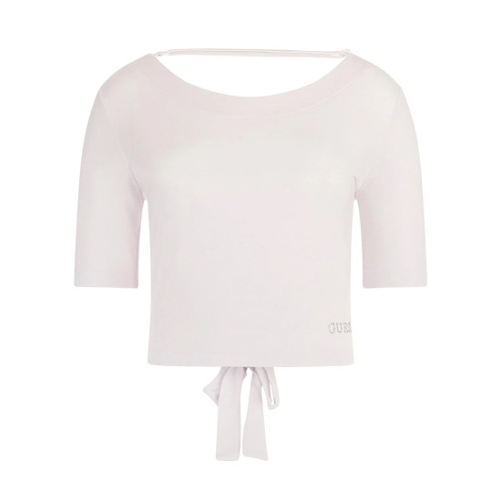 Guess Γυναικεία κοντομάνικη μπλούζα Round Back Bow Tee